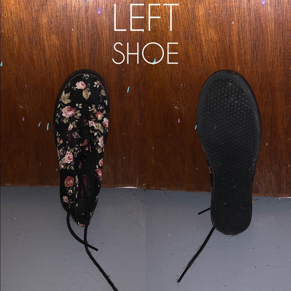 Floral Vans, Woman's Size 6.5